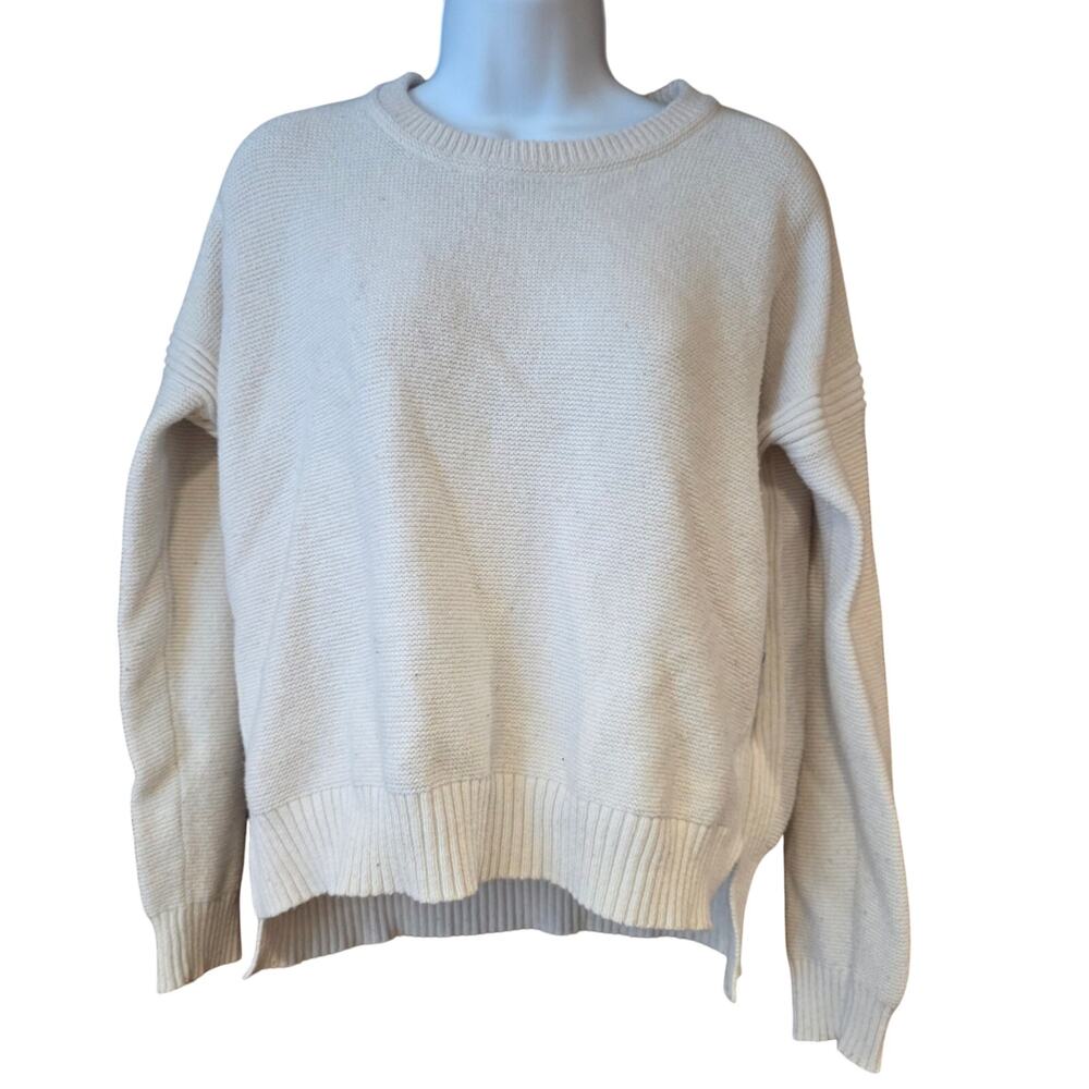 Madewell knit cream, long sleeve sweater sz M